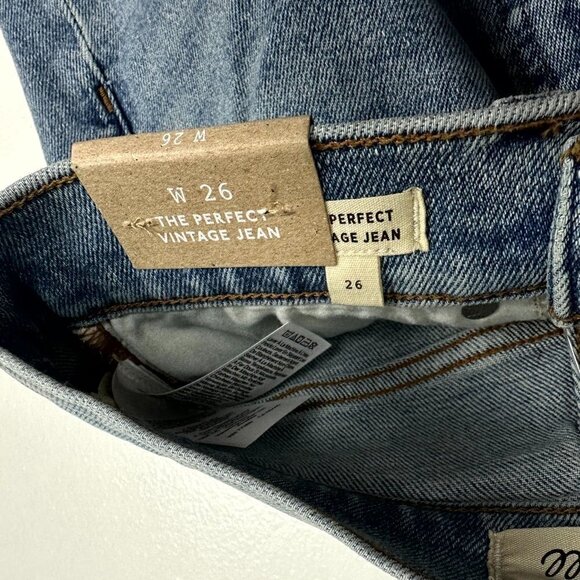 MADEWELL The Perfect Vintage Jean in Wash Kingsbury Size US 26 NWT - Picture 9 of 16